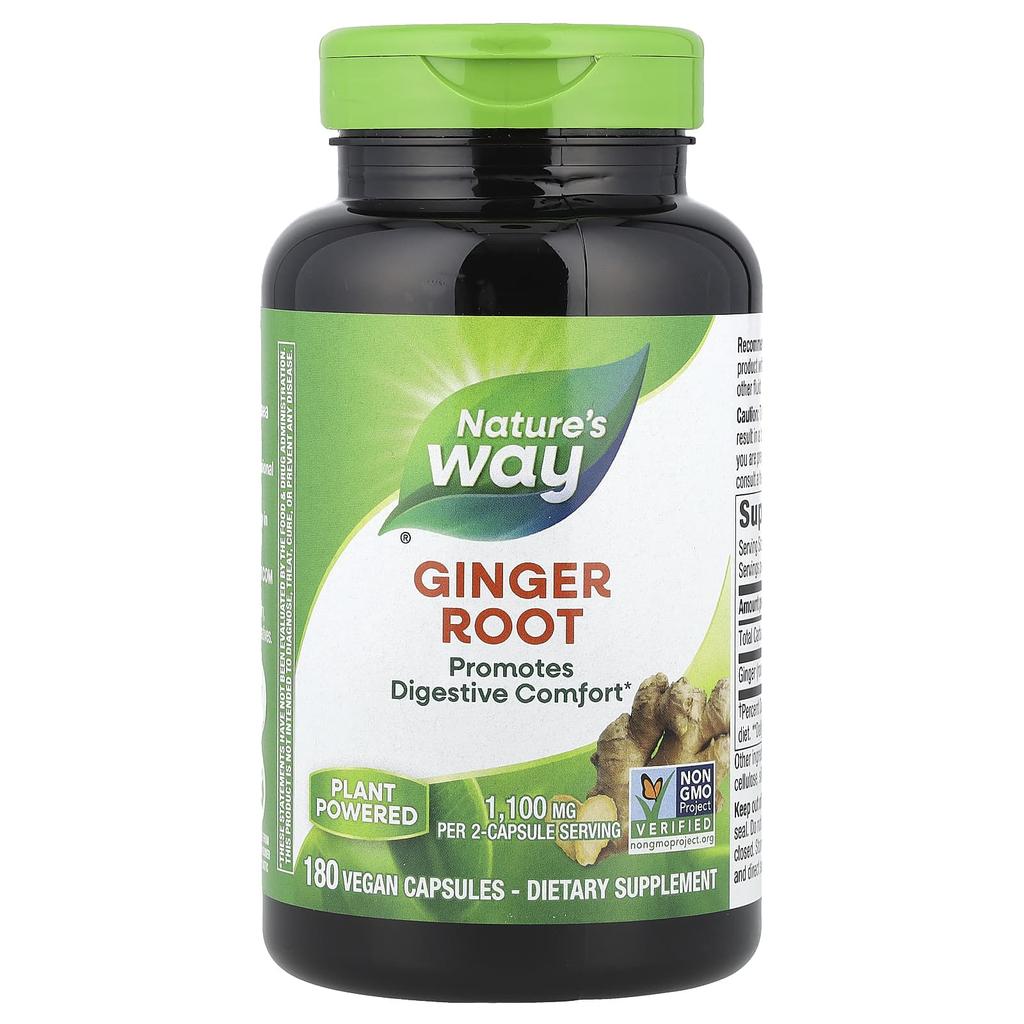 Nature's Way Ginger Root, 550 Mg, 180 Veggie Caps