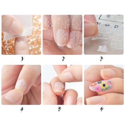 10 Sheets/240Pcs Double Sided False Nail Art Adhesive Tape Glue Sticker Diy