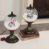 DurableChristmas Crystal Ball Drifting Snow Old Man Wind Lamp Glowing Snow Music Lamp Ornament Christmas Gift Window Decoration