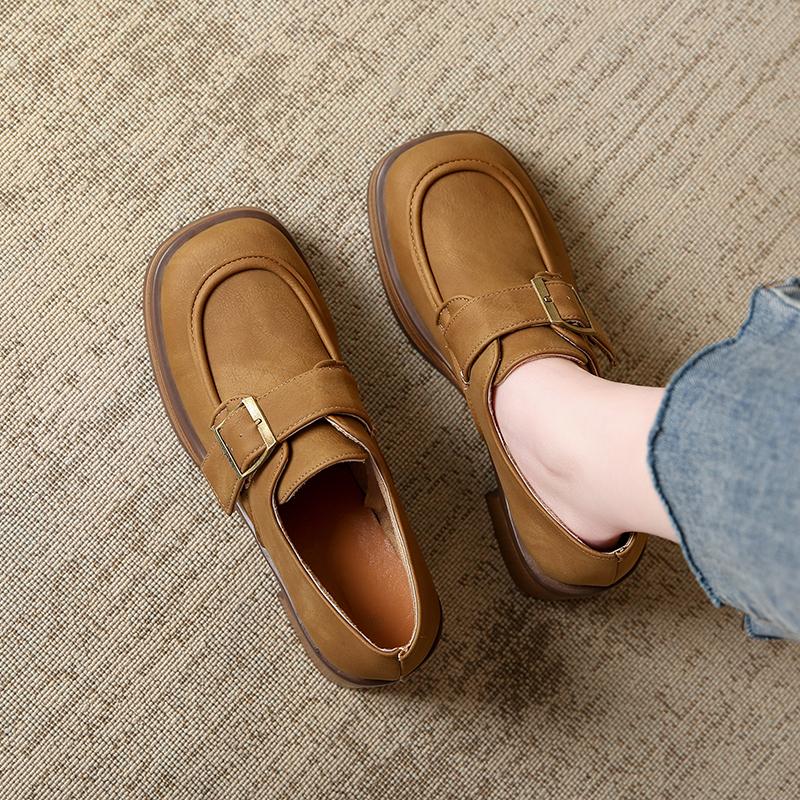 

Модная осенняя женская обувь на высоком каблуке, новая модная обувь-лодочки с квадратным носком и толстым каблуком, женская обувь слипоны для платья, студенческая обувь Мэри Джейн 35