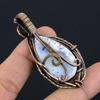 Dendrite Opal 999 Copper Wire Wrapped Pendant, Handmade Gemstone Jewelry Pendant Gift For Birthday