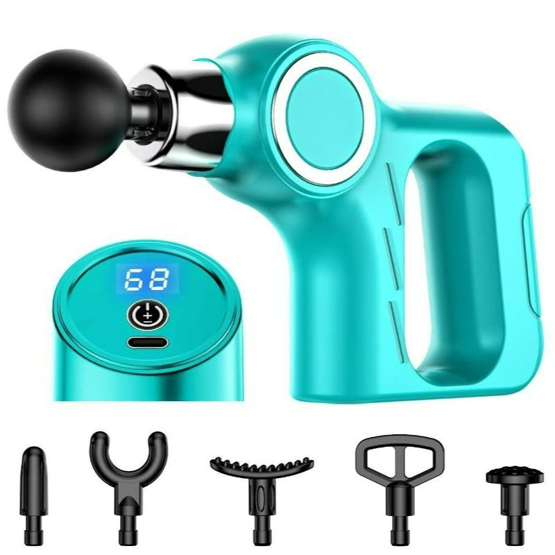 

Electric Massage Gun 30 Level Deep Tissue Body Massager Muscle Neck Relief Fitness Equipment Noise Reduction for Men & Women зелёный