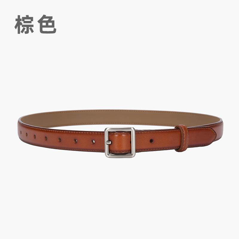 

Ремень женские джинсы простой кожаный широкий ремень женские украшения чистая коровья кожа повседневные брюки с черным 105cm