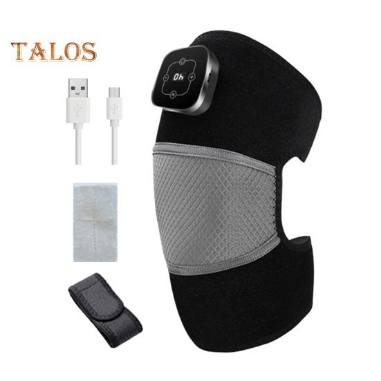 

Массажер для колена с подогревом, 5 режимов нагрева, 3 режима массажа, цифровой дисплей, перезаряжаемое беспроводное устройство для массажа колена A черный серый