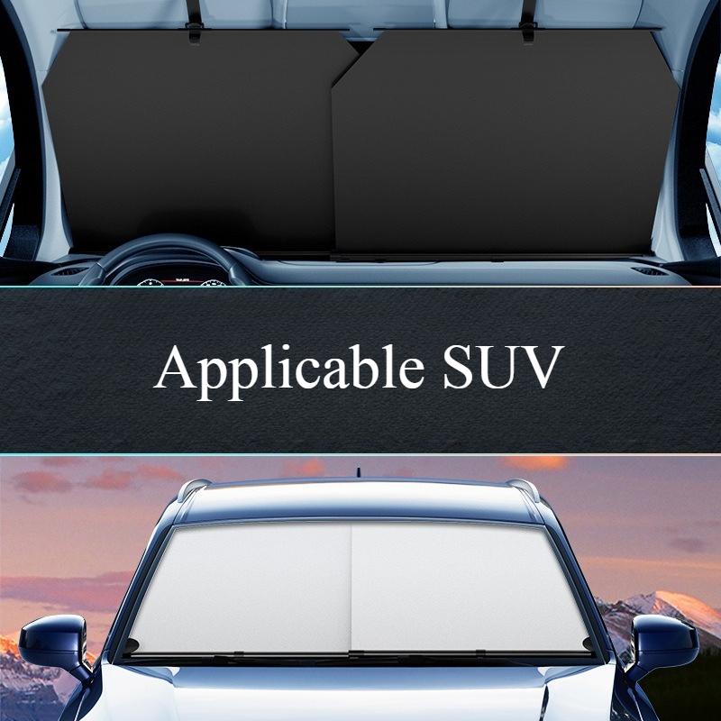 Universal Car Sunshade Automatic Retractable Curtain Car Sun Protection Heat Insulation Front Windshield Visor Cover