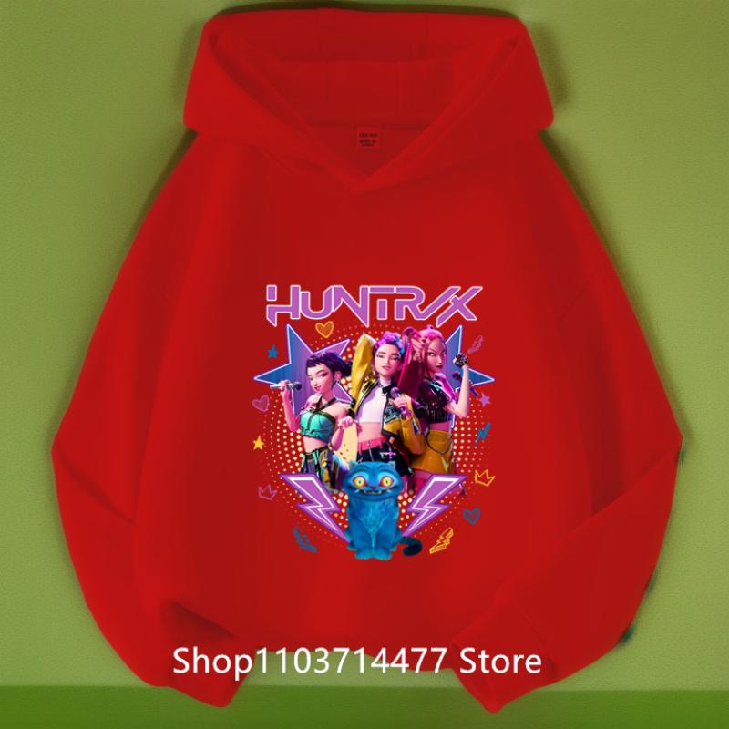 KPop Demon Hunters Huntrix Boys Hoodies Girl Fashion Hoodie Children Casual Pullovers Sweaters Long Sleeves Kids Autumn Clothes
