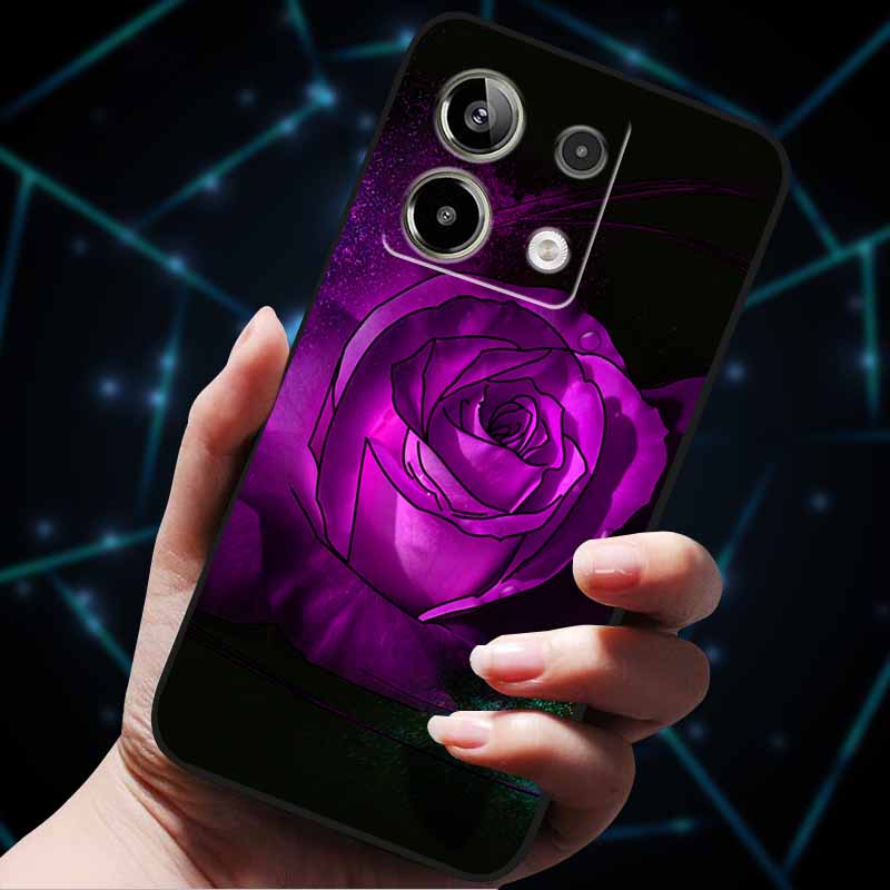 3D Flowers Emboss Fundas For Redmi Note 13 Case Note13Pro 5G Soft Silicone Phone Cases for Redmi Note 13 Pro Plus Back Cover Bag