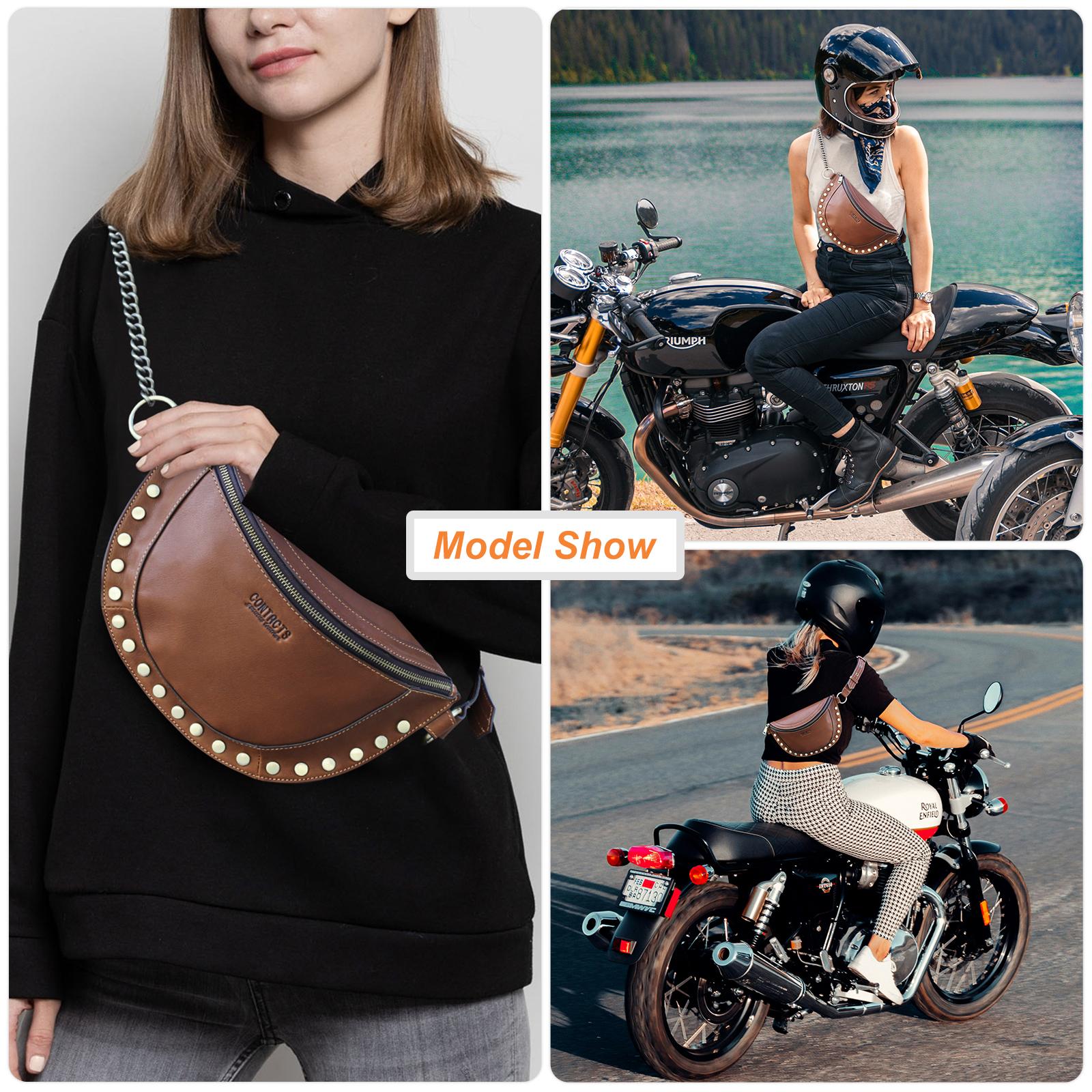 CONTACT S Женские поясные сумки из натуральной кожи Роскошные дизайнерские поясные сумки — фото 4