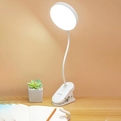 USB Powered LED Night Light for Bed Clip-on Reading Light with 3 Brightness Levels, Flexible Hose