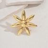 2025 New Fashion Women's Ring Geometric Flower 14k Electroplating Design Open Ring High-end Jewelry Women