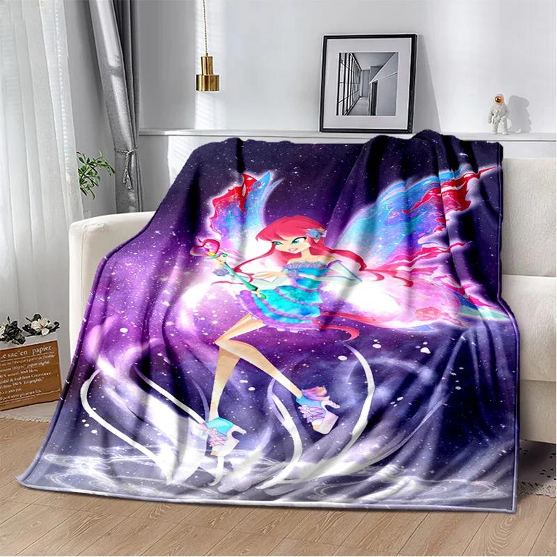 Butterfly Fairy Winx Club Ballet Girl Soft Plush Blanket,Flannel Blanket Throw Blanket for Living Room Bedroom Bed Sofa Picnic