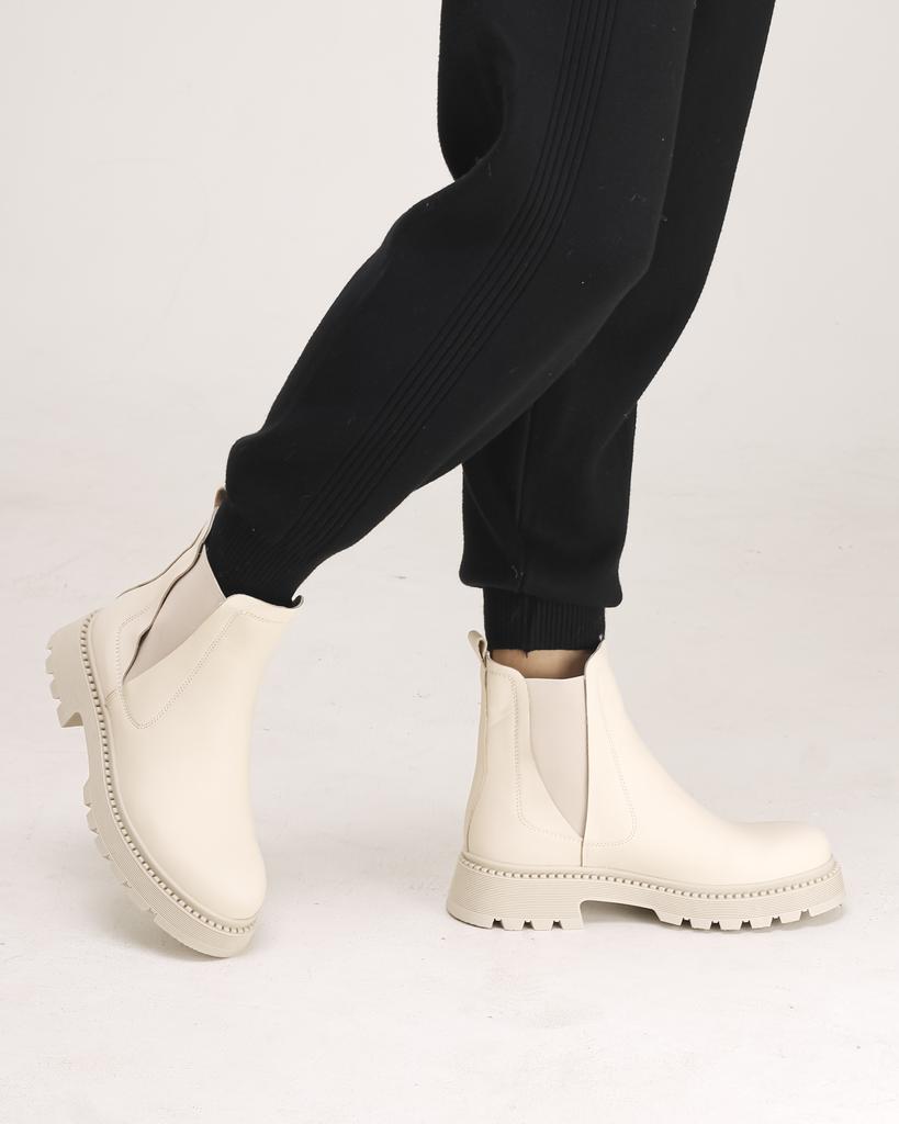 Stivaletto Chelsea Teona 421 36 in pelle latte