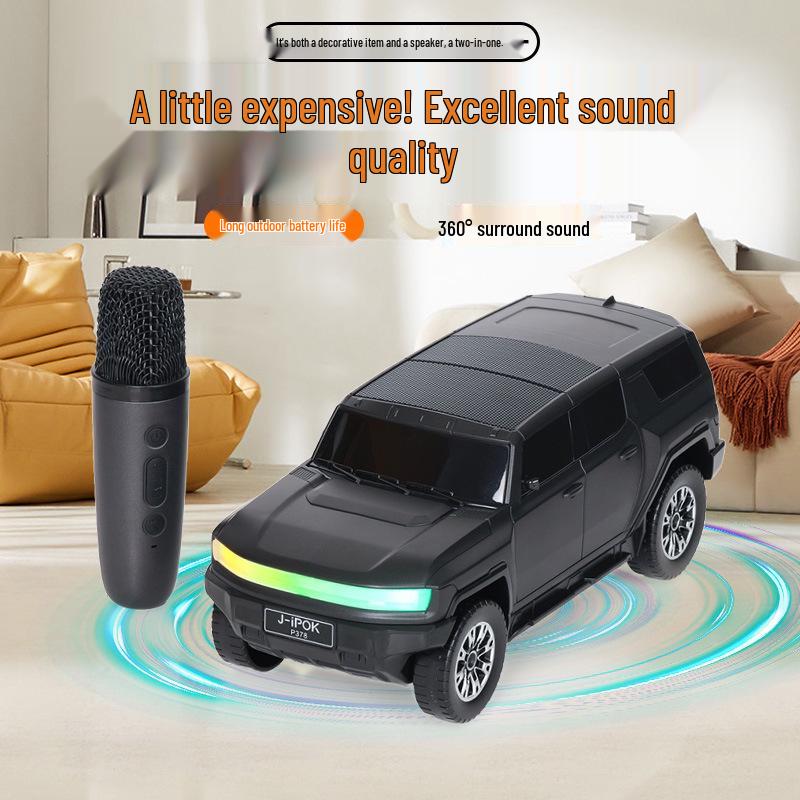 Modello SUV Fuoristrada con Luci Colorate, Subwoofer, Microfono e Altoparlante KTV Integrato P378