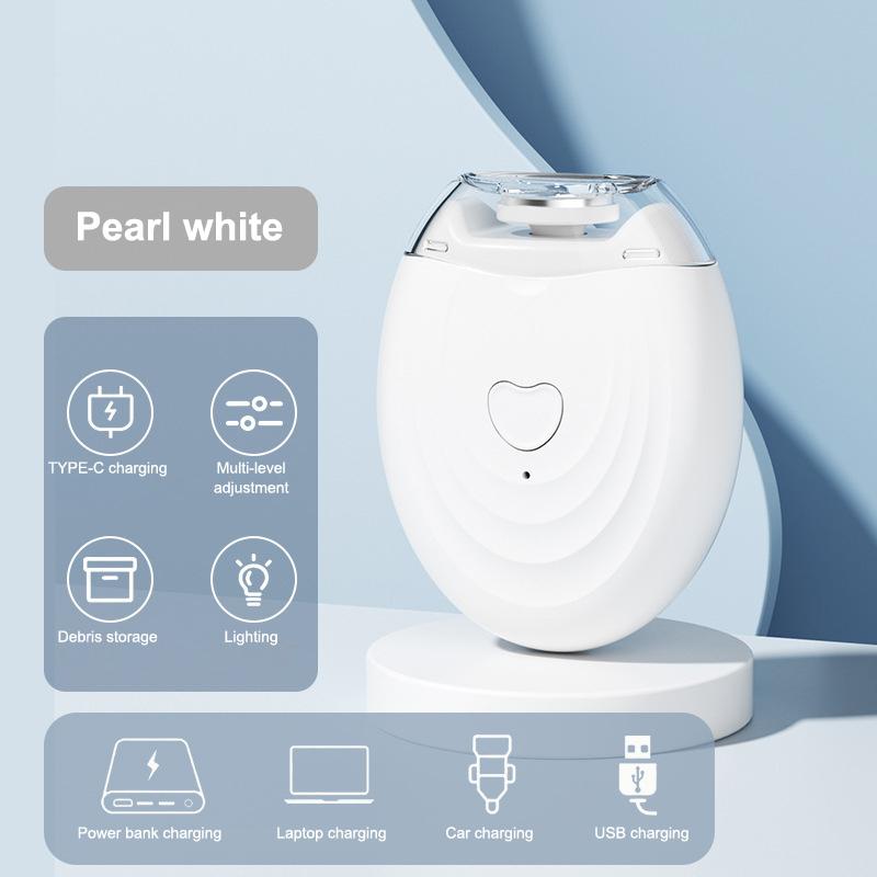 2 In 1 Electric Nail Trimmer Automatic Cutter With Led Light Nail Grinder Polishing Trimmer For Baby Adult Mini Manicure Tools