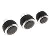Black Plastic Air Conditioning Knob Replacement Set for Volkswagen AC Heater Control Easy Install