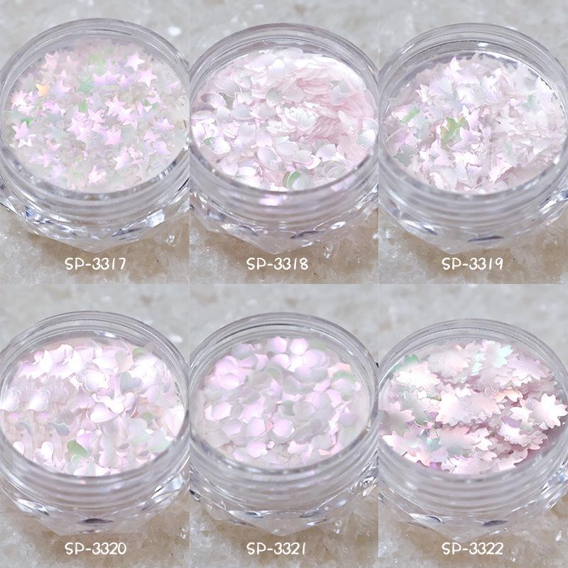 Meerjungfrauen Schimmernde Nail Art Pailletten: Glitzer-Mix mit feinen & groben Sternen, Schmetterlingen