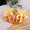 Artificial Croissant Simulation Realistic Croissant Fake Bread Simulation Food Toy for Decoration Display Props Model