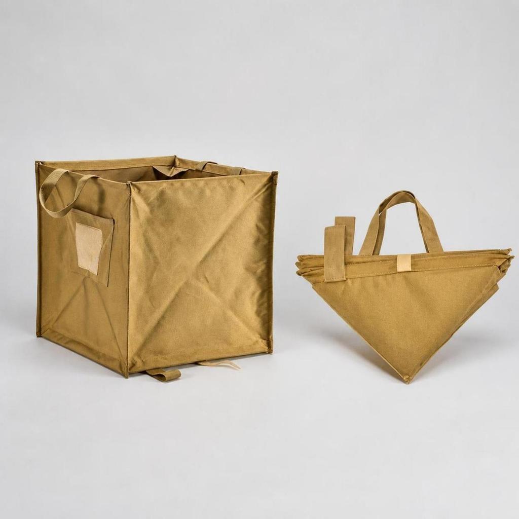 Folding Wastebasket with Side Pocket Lightweight for Picnics, Campers