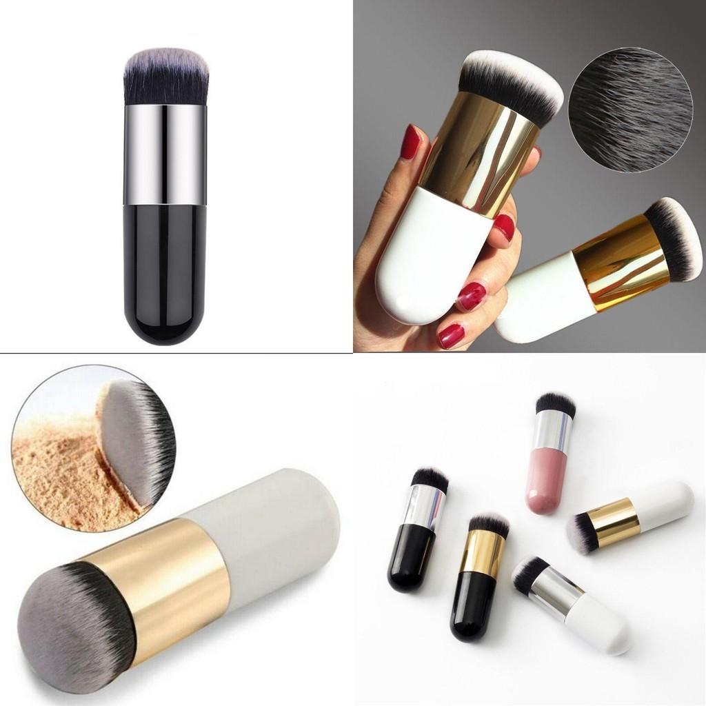Chubby Pier Foundation Brush With Soft Nylon Bristles For Smooth Makeup Application