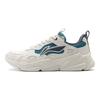 Li Ning Flowing Fire Shock Absorbing Non-Slip Wear-Resistant Low-Top Casual Shoes Men Casual Shoes White Blue AGCT387-1