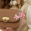Braided Rope Bag Charm Lovely Heart Keychain Handbag Pendant Ornaments Bows Keyrings Fashion Keyholders