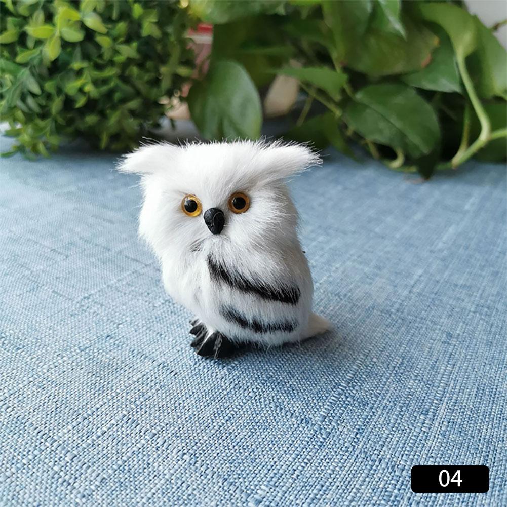 Simulation Owl Ornament Cute Furry Home Decoration Ornament Adornment Simulation Action Figures Christmas Kids Gift