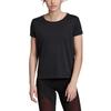 adidas Schnelltrocknendes Sport-Casual Reflektierendes Rundhals Kurzarm T-Shirt Damen Oberteile Schwarz EI6385