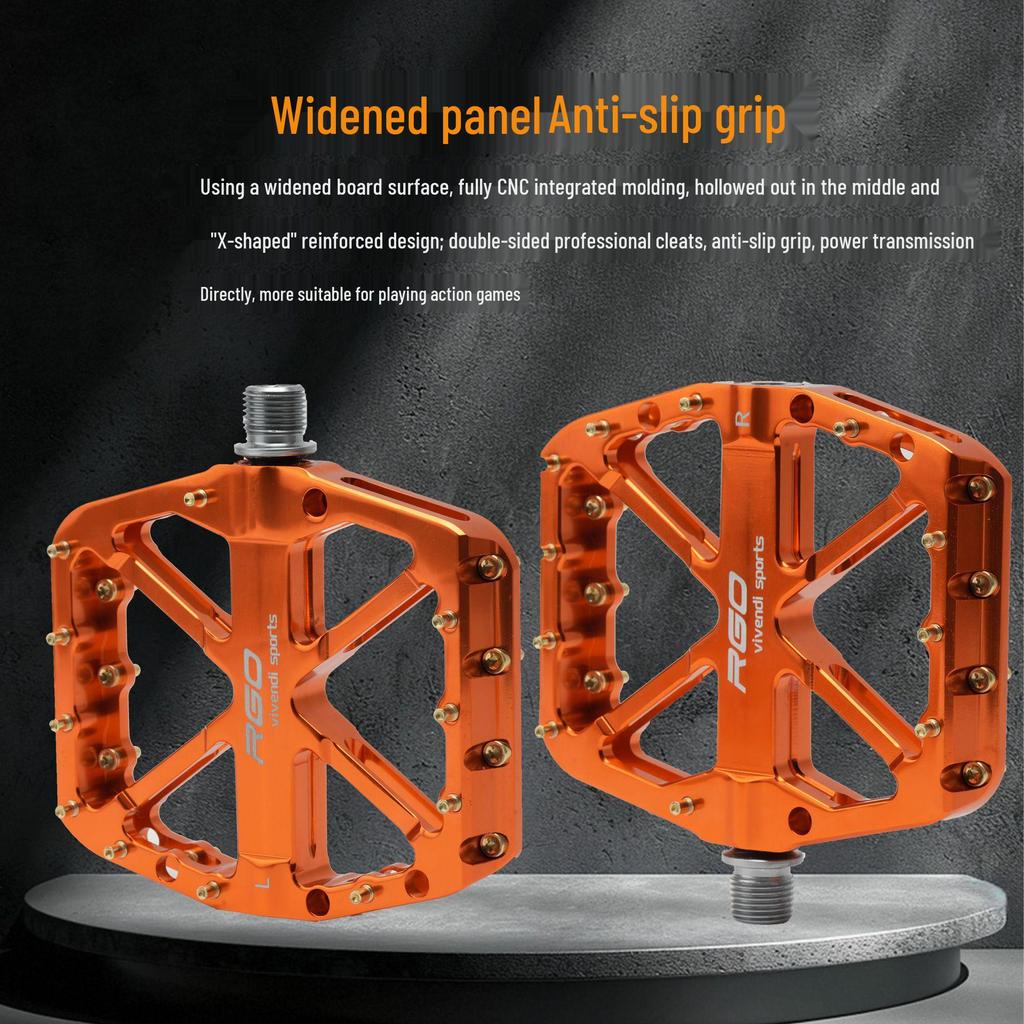 RGO CNC-Aluminiumlegierung Mountainbike-Pedale - Mit Pins für Downhill, Dirt, Slope und XC