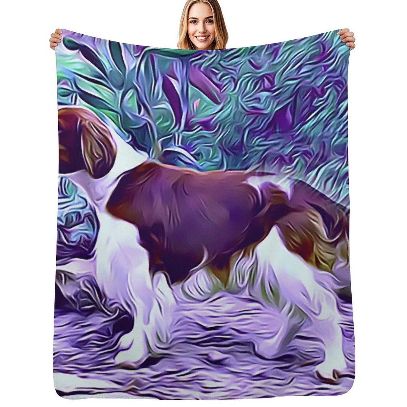Welsh Springer Spaniel Throw Blanket Warm Comfortable Blanket Gift for Parents Friends 75x100cm
