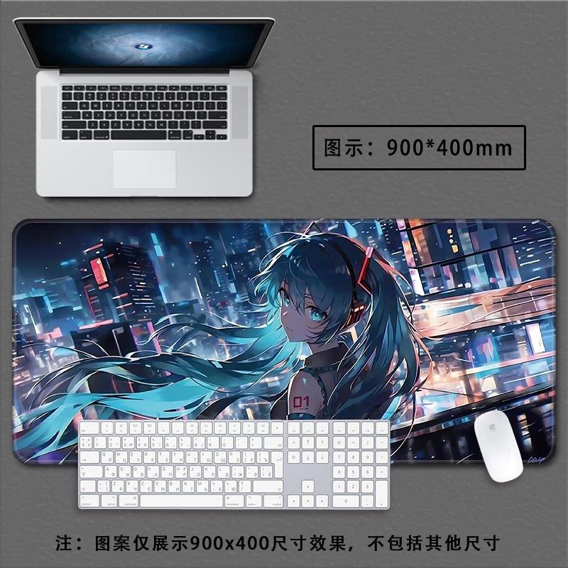 Hatsune Miku Cyber City Anime Large Desk Pad NonSlip AntiDirt Extended Gaming Mouse Pad