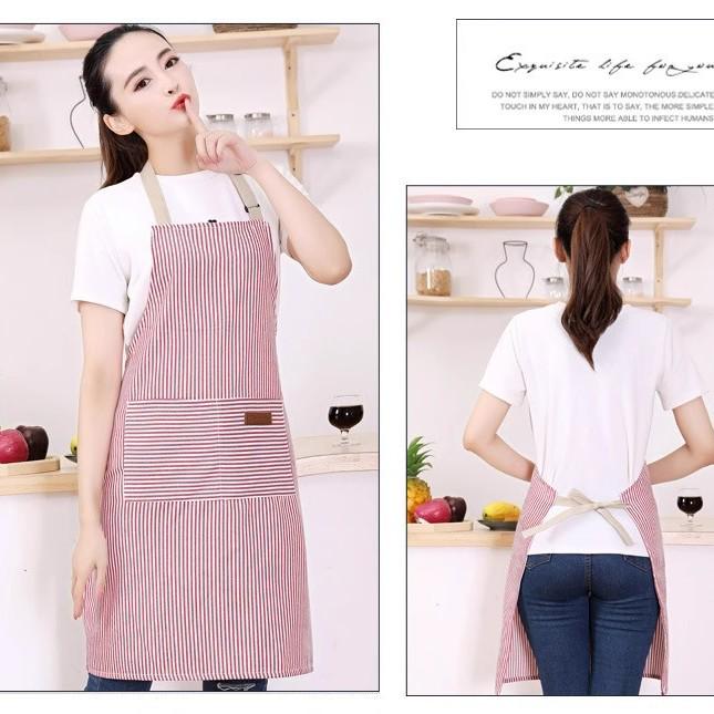 Водонепроницаемый маслостойкий хлопково-льняной кухонный фартук с принтом