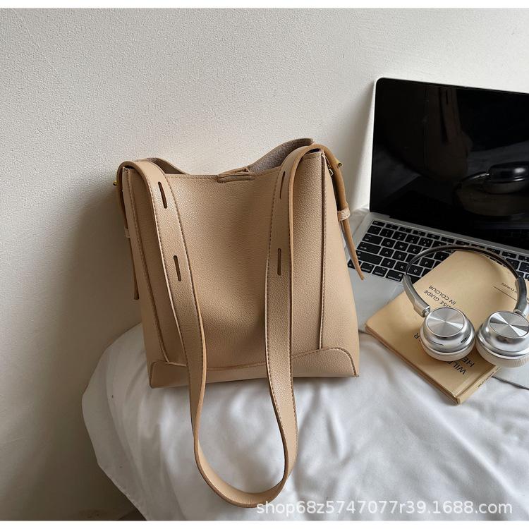 

Популярная в этом году сумка-ведро женская 2025 новая модная сумка на плечо для通勤, ретро, универсальная, повседневная сумка-мессенджер хаки