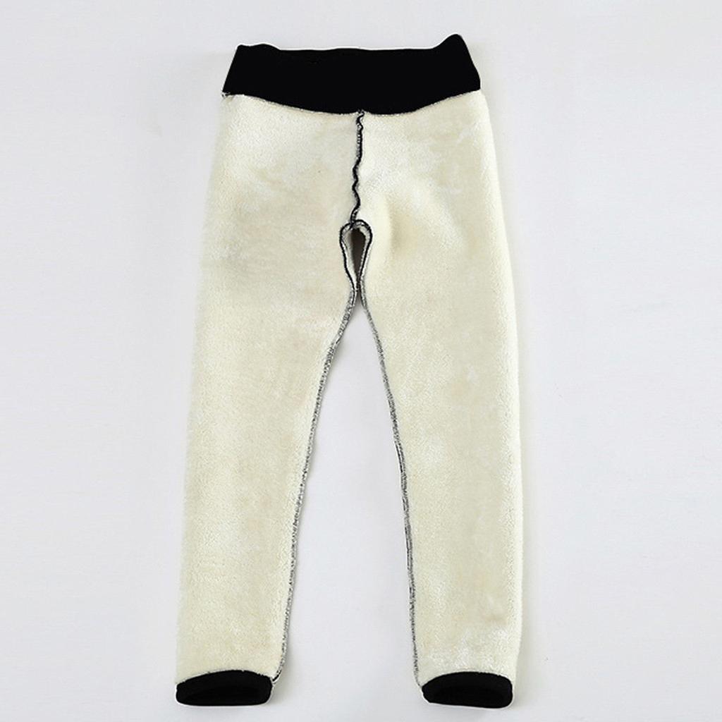Women Solid Warm Winter Tight Thick Velvet Wool Cashmere Pants Trousers Leggings