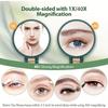 30X Magnifying Makeup Mirror, Handheld Double-Sided Folding Mirror, One Magnifying Glass and One Standard Glass, 360-Degree Rotating Adjustable Handle