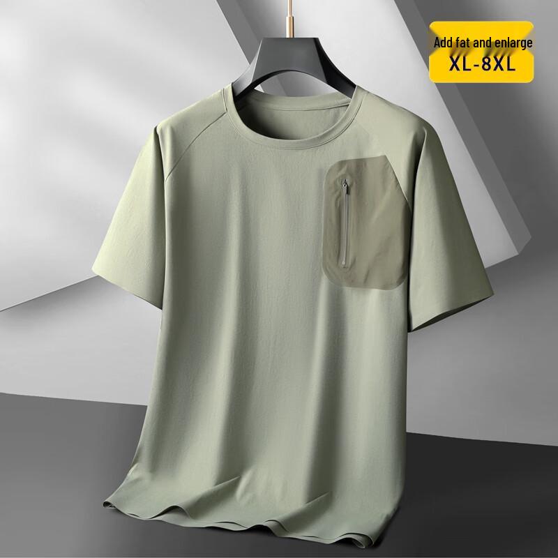 

Мужская футболка большого размера с круглым вырезом, коротким рукавом, быстросохнущая XL