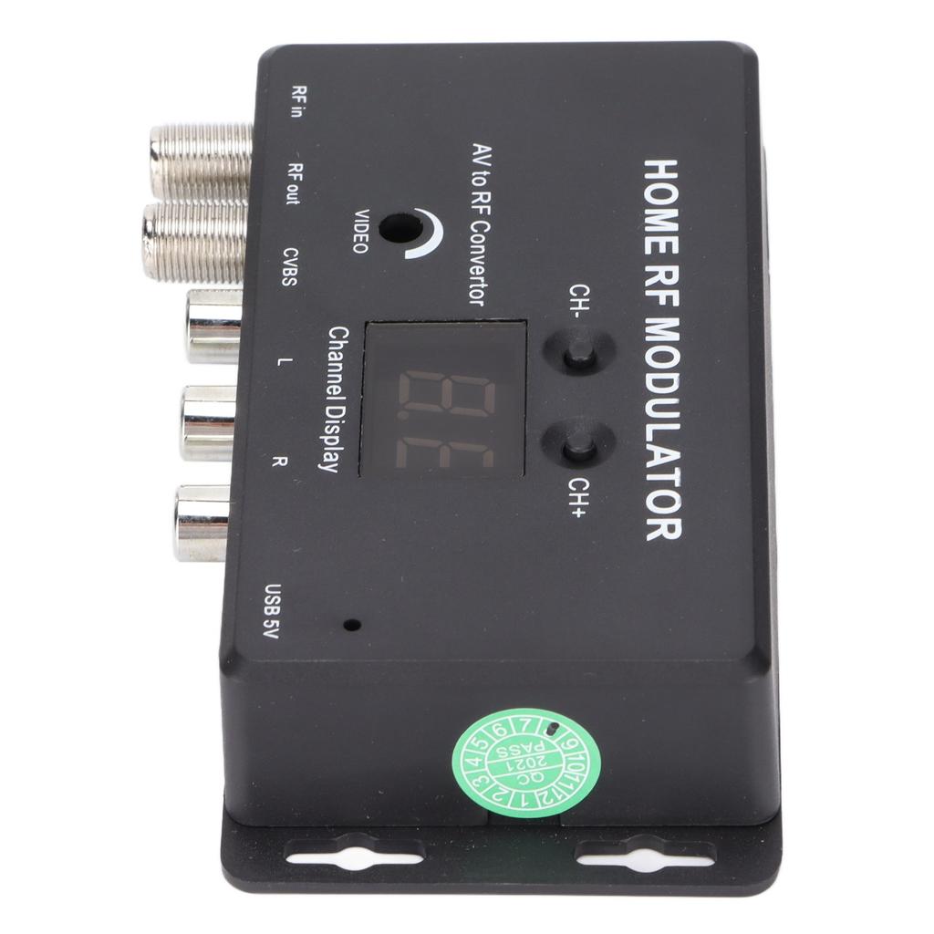 UHF Modulator Audio and Video To RF Channel Home RF Modulator for DVD Players Games Digital Equipment.