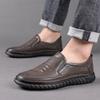 Men's Leather Shoes 2025 Autumn New Light Breathable Soft Sole Comfortable One Pedal Fashion Casual Shoes