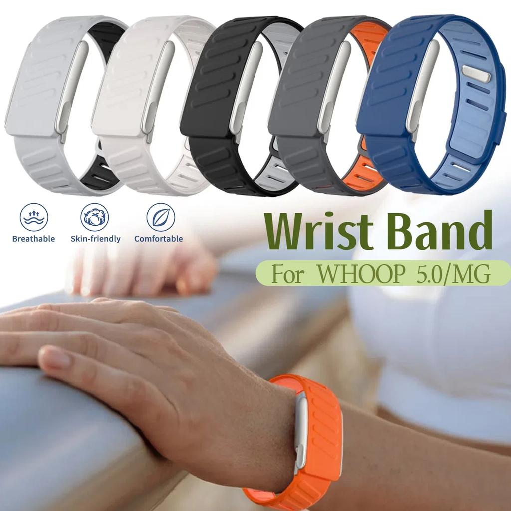 For WHOOP 5.0/MG SportFlex Wrist Band Soft-Touch Silicone Waterproof and Sweatproof Adjustable Strap 5.0/MG SportFlex Compatible