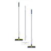 2-in-1 Scalable Floor Cleaning Scrub Brush with Long Handle Portable V-Shaped Stiff Bristle Cleaning Brush with Squeegee