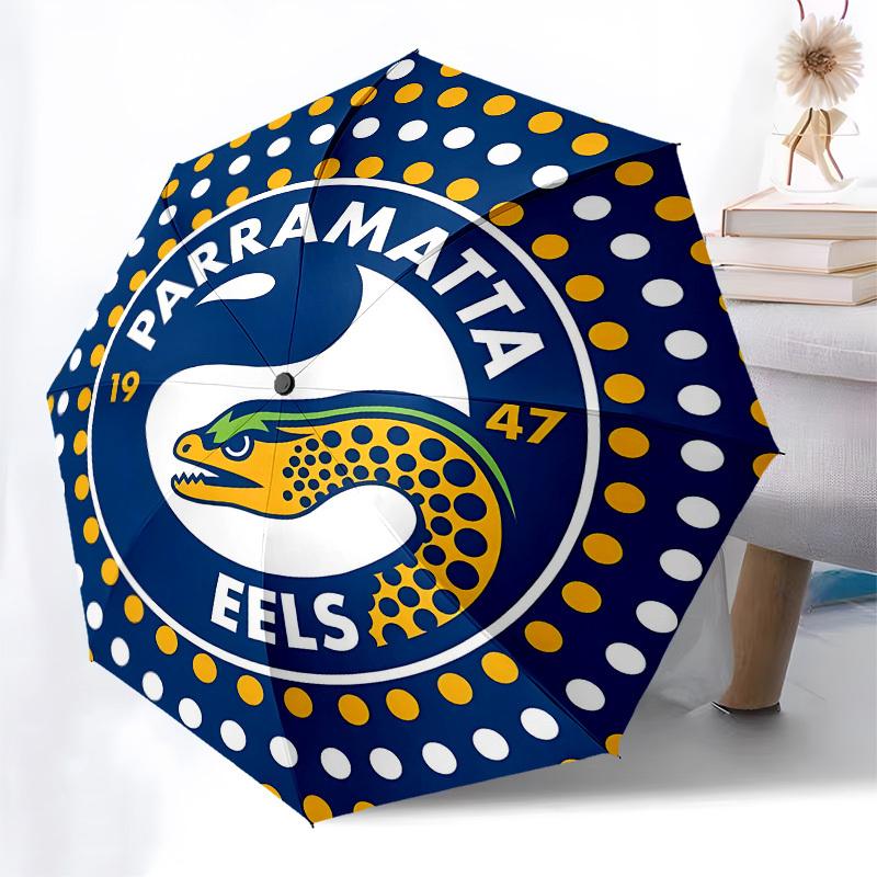 Parramatta Eels, Logo Automatic Opening and Closing, 8 rib Structure Portable Umbrella, Suitable for Men and Women in All Seasons Perfect G
