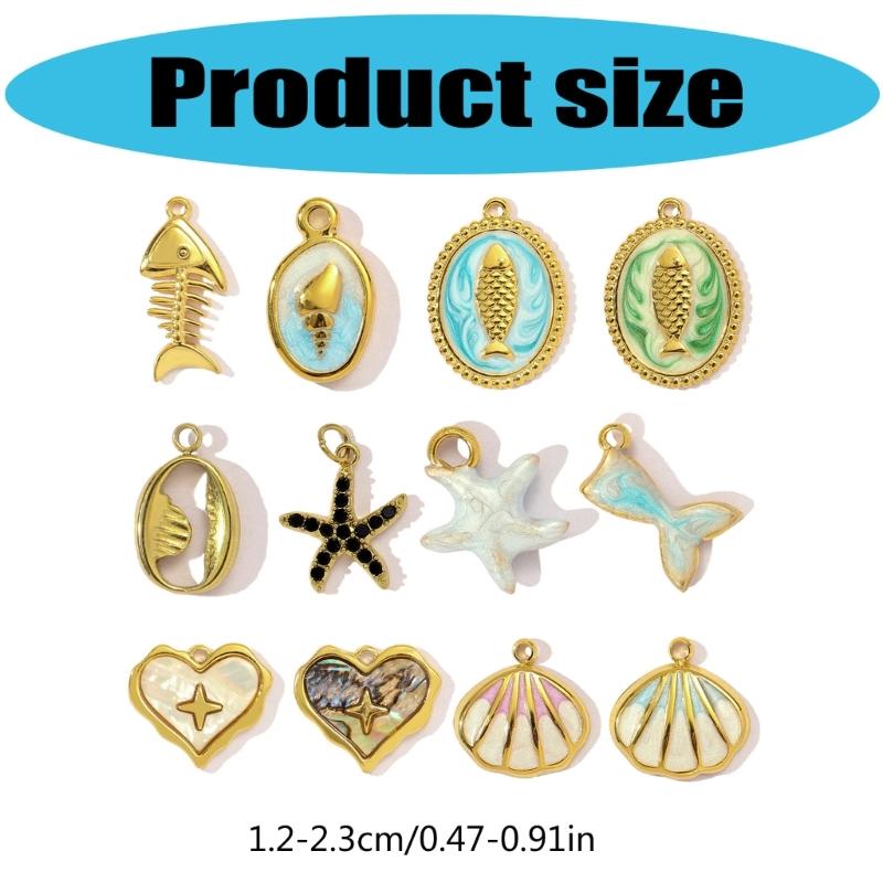 Set di Artigianato Collana con Ciondolo Conchiglia Stella Marina Fatto a Mano per Vacanze al Mare Gioielli Regali