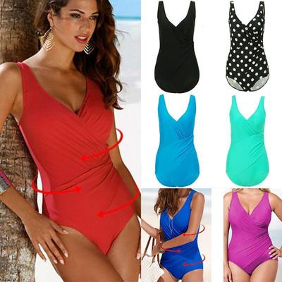 Women's Swimwear Beach Tummy Control Swimsuit Padded Monokini One Piece Outfits