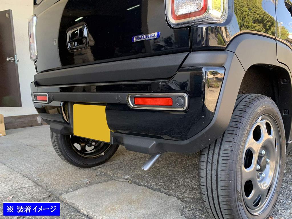 BRIGHTZ Finish Stainless Steel Plated Rear Reflector Garnish for Honda Hustler Ultra-High (2-Piece Set) MR92S/MR52S (R92, R52, 92S, 52S, 92, 52, 90,