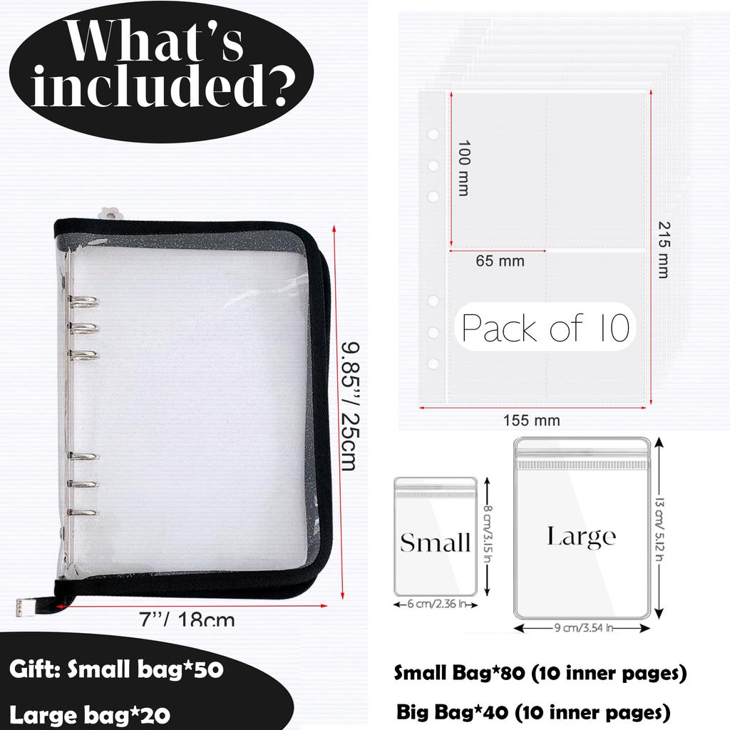 Earring Organizer Case Travel Jewelry Organizer Transparent Jewelry Storage Book for Necklace Bracelet Ring Holder with Bag