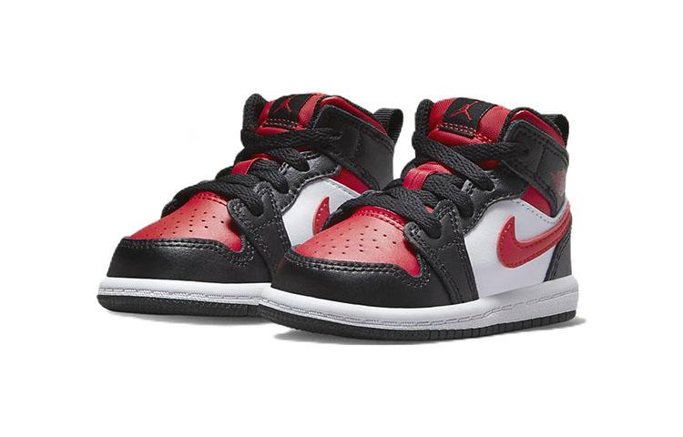Jordan 1 Mid Black Fire Red TD 640735-079
