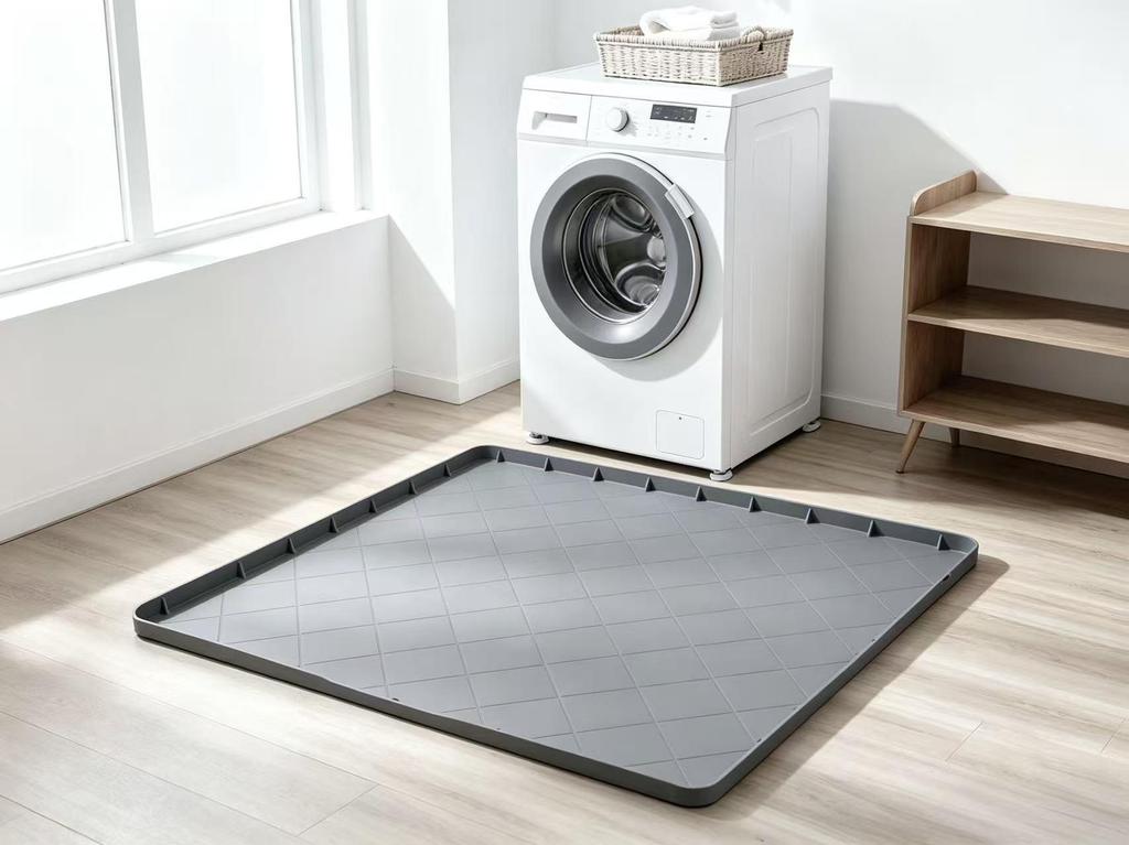 32"x30" Silicone Anti-Vibration Washing Machine Mat for Floor Protection