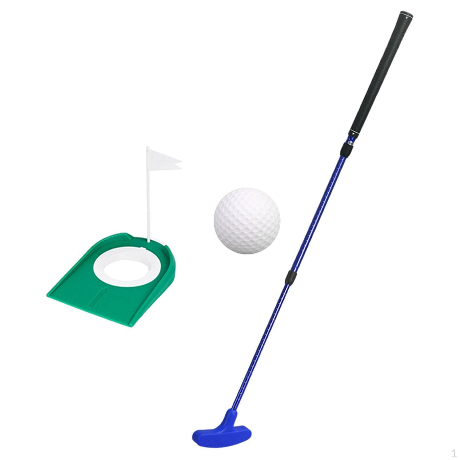 

Клюшка для гольфа паттер регулируемая длина тренировочный инструмент два способа с чашкой синий