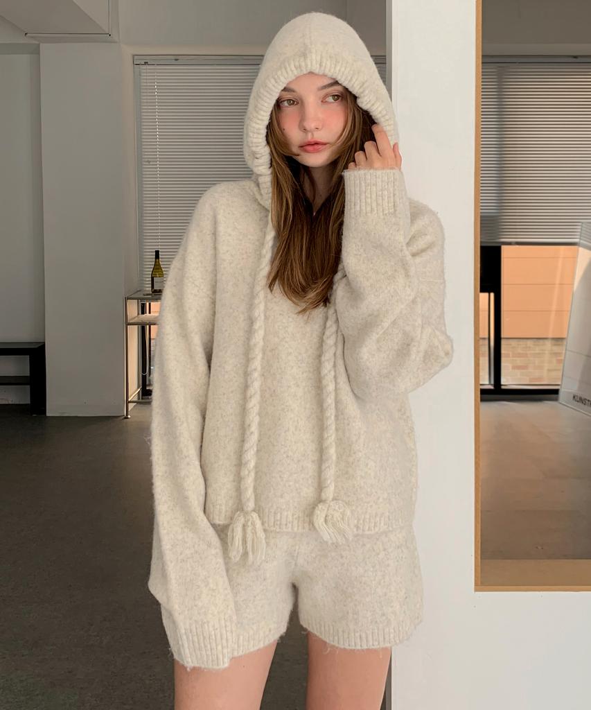Baseukala Sophie Knit Hoodie (2Colors)