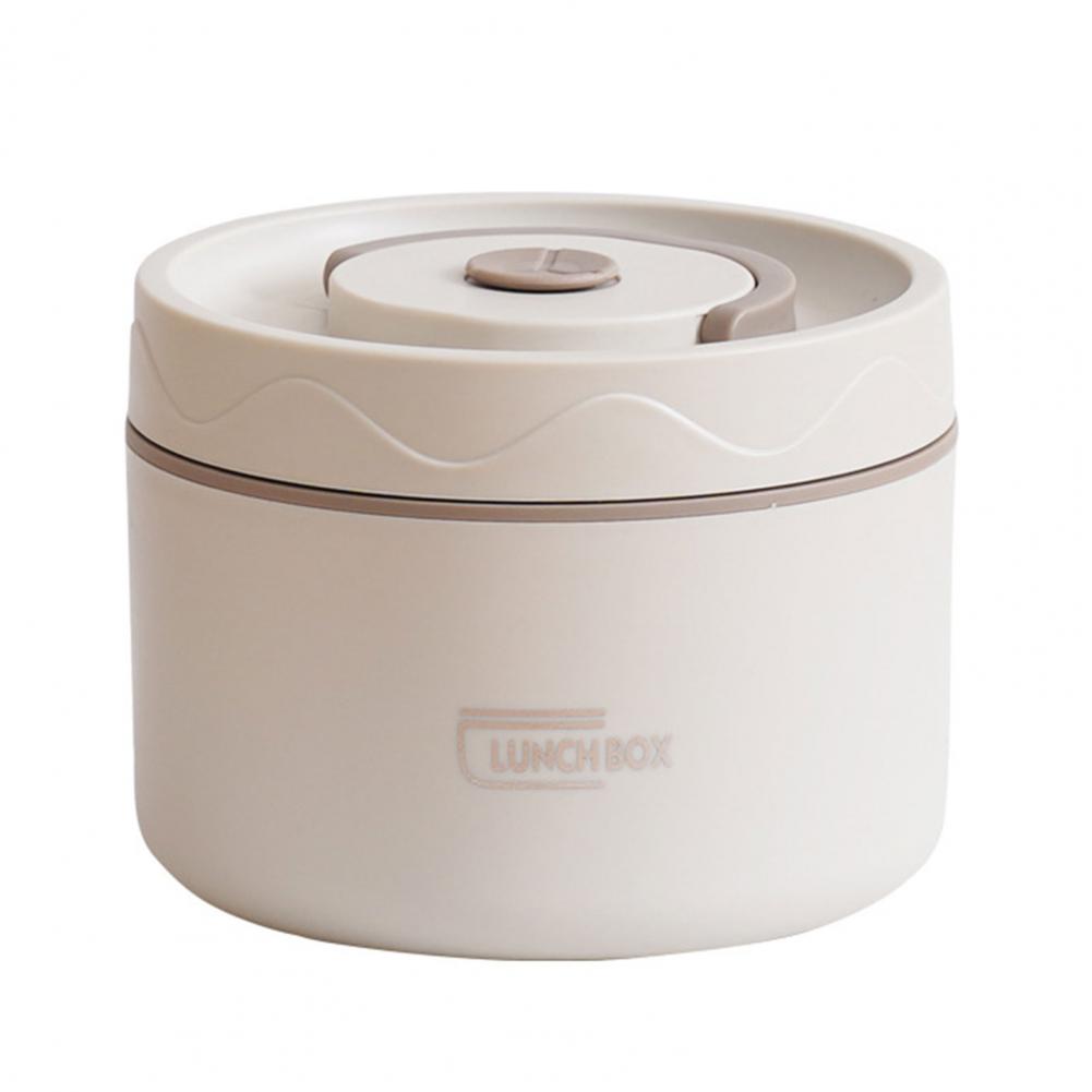 Portable 304 stainless steel insulated lunch box leakproof sealed bucket student lunch box multi layer Round bento box