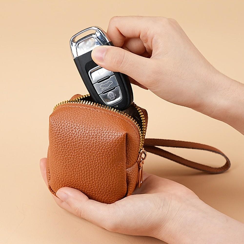 Luxury Mini Storage Bag Soft Leather Small Coin Purse Fashion Keychain Holder  Home